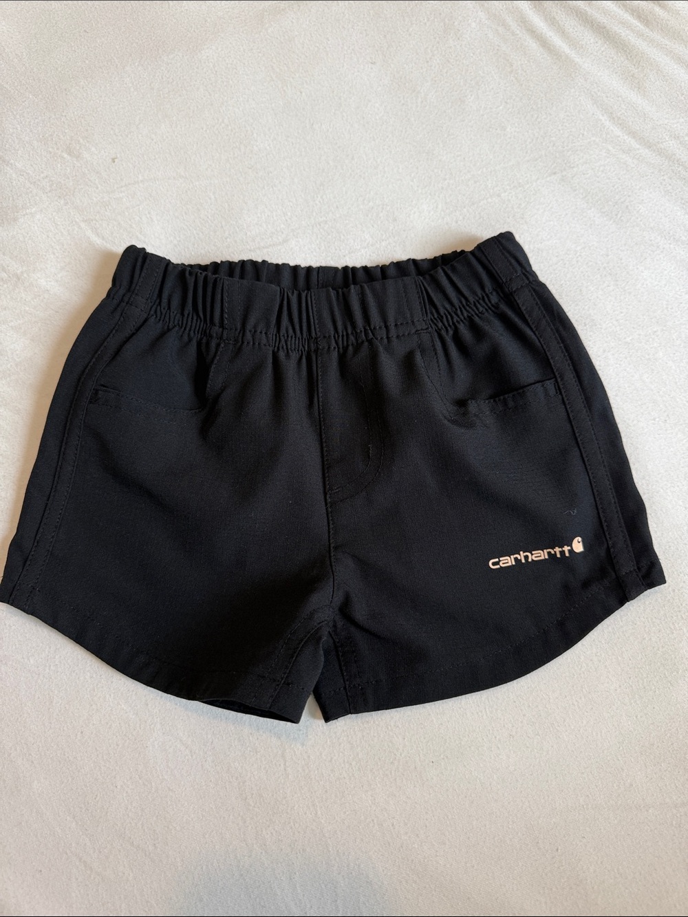 Carhartt Black Kids Elastic Waist Shorts Size 18 Months
